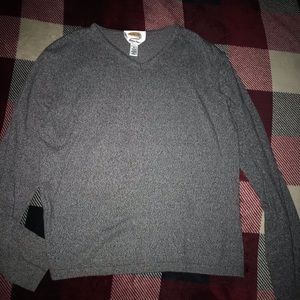 Charcoal Gray V-Neck Talbots Sweater Size M